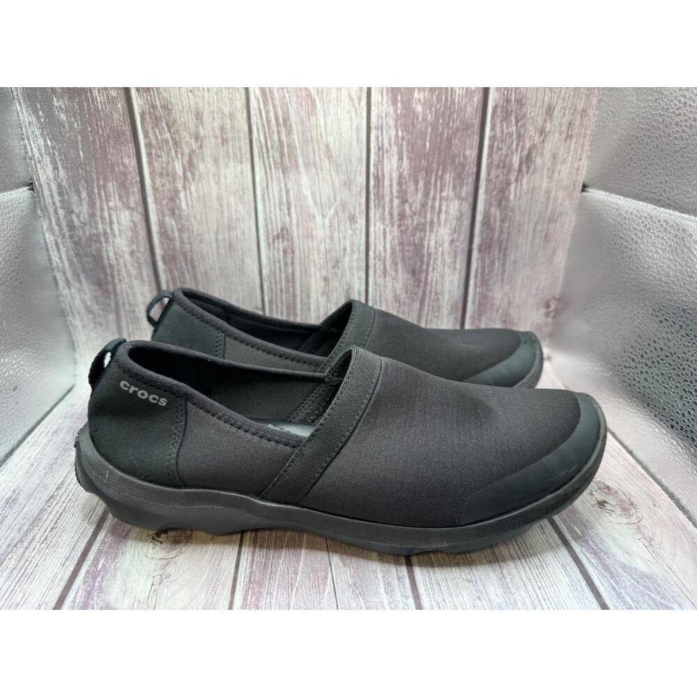 Crocs Black Satya Busy Day 2.0 Slip On Loafer Shoe Women Size 9 w9